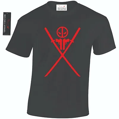 Deadpool Guns Inspired T-Shirt Marvel Comic DC  • £8.99