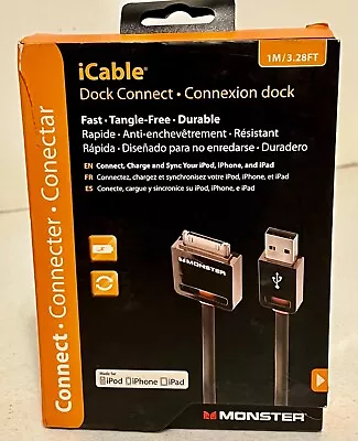 Monster Dock Connect Icable For Iphone Ipod And Ipad New In Sealed Box • $6.99