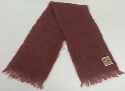 Vintage Glentana Scarf Womens Pink Mohair Wool Wide Furry 42”X8” • $19.99