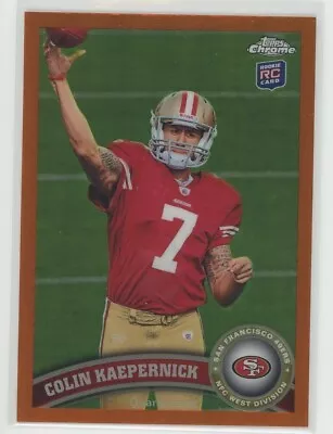 2011 Topps Chrome Colin Kaepernick #25 Orange Refractor RC Rookie • $10