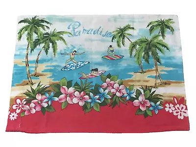 Hawaiian Island Prints Standard Pillowcase Vintage Cotton Blend • $9.99