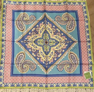 Vera Bradley Capri Blue Silk Scarf- Retired Pattern - NWT • $19.95