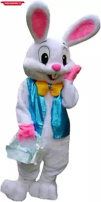 Rabbit Easter Bunny Mascot Costume Cartoon Cosplay Adult Fancy Dress Outfit • $85.71