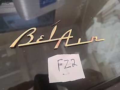 Vintage Small Chevy Belair Gold Emblem Bin Fz2 • $21.99