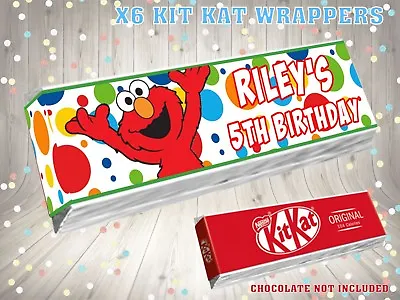 £1.20 • Buy PERSONALISED Elmo Kit Kat Label / Wrapper Ideal Party Bag Filler