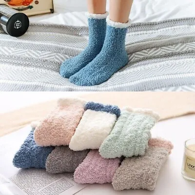 £6.99 • Buy 5Pairs Winter Warm Womens Fleece Thermal Bed Cosy Lounge Soft Floor Fluffy Socks