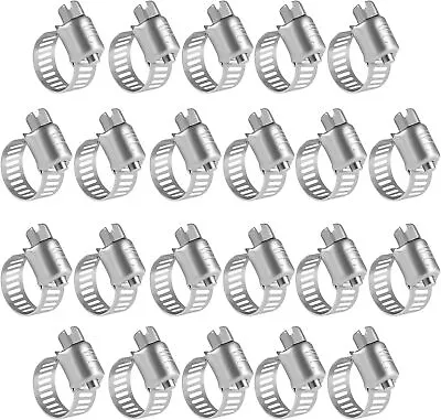 5/16 Inch - 7/8Inch Stainless Steel Hose Clamps  Worm Gear Drive Hose Clamps • $13.30