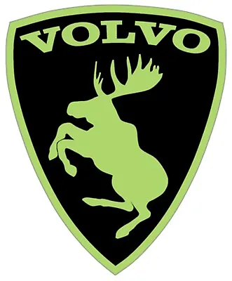 GENUINE Discontinued Prancing Moose VOLVO Lime Green 3” Vinyl Adhesive Decal • $7