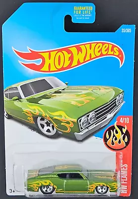 2016 Hot Wheels HW Flames #4/10 '69 Ford Torino Talladega Green VHTF • $3.25