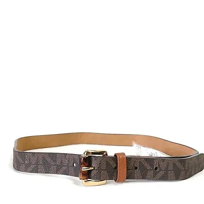 Michael Kors Womens Small Belt Monogram Logo Brown Synthetic Leather • $19.99