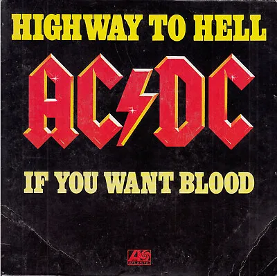 AC/DC  Highway To Hell PICTURE SLEEVE France 7  45 Rpm Vinyl Record RARE!!! • $79.99