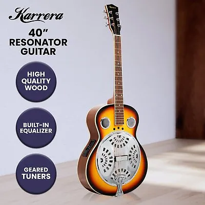 $319 • Buy Karrera 40in Resonator Guitar - Sunburst