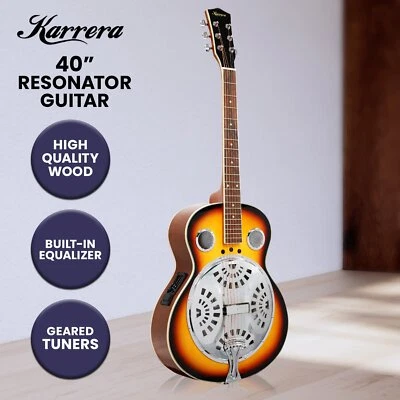 $319 • Buy Karrera 40in Resonator Guitar - Sunburst