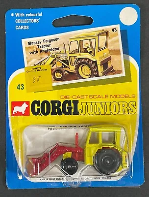 Vintage Corgi Juniors Massey Ferguson Tractor W/angledozer #43 (1971) • $25