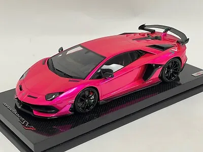 1/18 MR Collection Lamborghini Aventador SVJ Flash Pink  Carbon Base  • $649.95