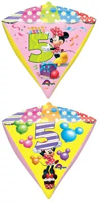 Minnie Mouse Age 5 Diamondz 16  Foil Balloon (Packaged) • $1.98