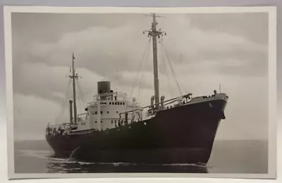 RPPC MS Eider German? Cargo Ship Vintage Real Photo Postcard • $10.95