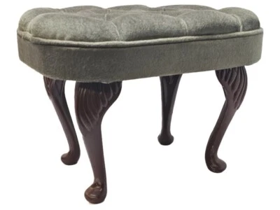 Vintage 1960s Foot Stool With Queen Ann Style Legs • £39.99
