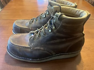 Men's Carolina Moc Toe Safey Toe 10.5 D Amp Made USA 6  Wedge Work Boots CA7811 • $49.89