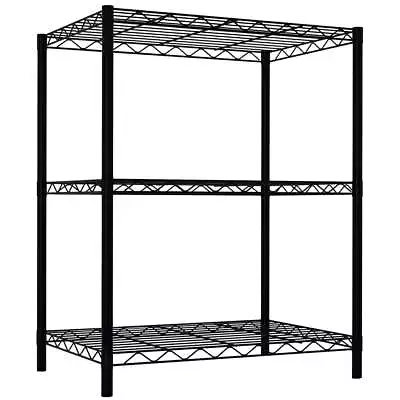 3 Tier Steel Wire Multi-Purpose Free-Standing Heavy Duty Shelf Black • $21.57