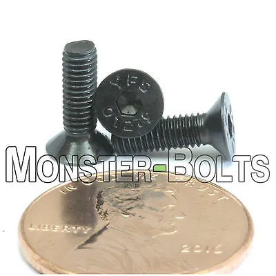 (10) M3 X 10mm - Flat Head Socket Caps Screws 12.9 Alloy Steel Blk Ox DIN 7991 • $5.19