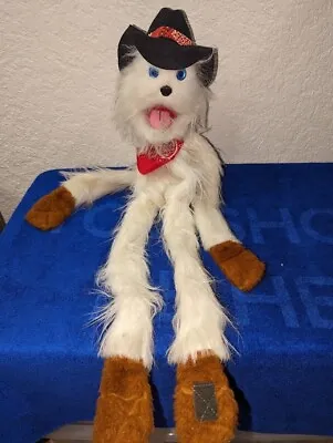 Vintage Wynn Miller Mopkins Full Body Puppet 45” W/Hat White W/ Blue Eyes  '1977 • $70