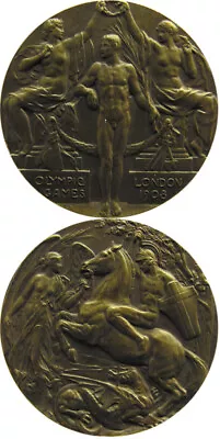 Olympic Games Medal 1908 Bronze Winner Medal London • £5425.38