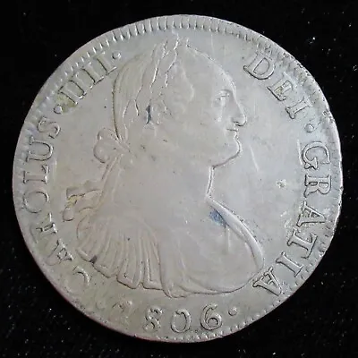 Mexico: Charles IV 8 Reales 1806 Mo-TH Mexico City Mint KM109 • $298.28