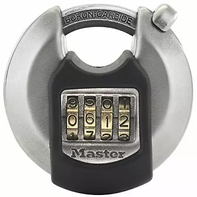 Heavy Duty Disc Padlock [Combination] [Stainless Steel] [Outdoor] • £18.87