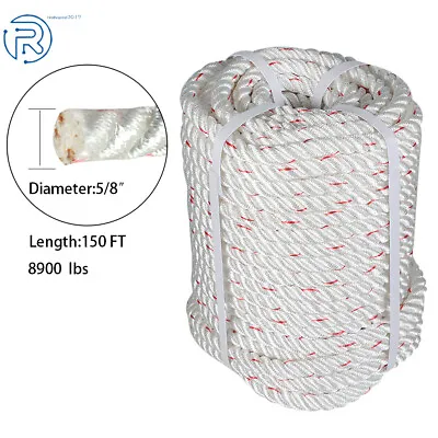 5/8 X150' Arborist Bull Rope Durable Pulling Rigging Rope Nylon Polyester Blend • $57.76