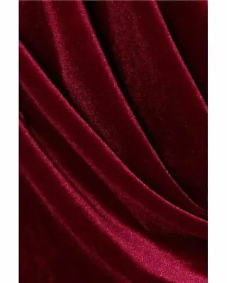 French (Burgundy) 4 WAY Spandex Stretch Velvet Fabric By The Yard// Smooth Back • $12.99