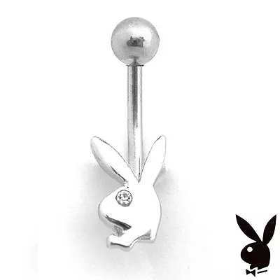 Playboy Belly Ring Bunny Logo 316L Steel Body Jewelry Gem Mother's Day NEW NWT  • $12.69