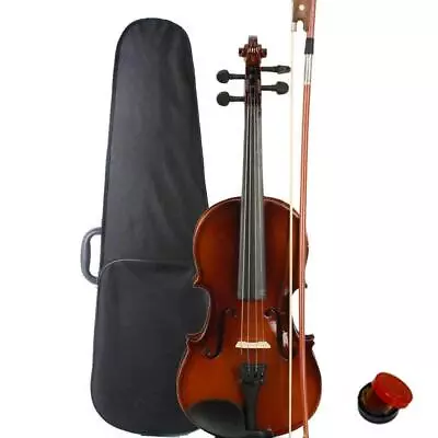 Hot Acoustic Violin 1/4 Natural Color + Case+ Bow + Rosin For 6-8 Years Beginner • $43.98