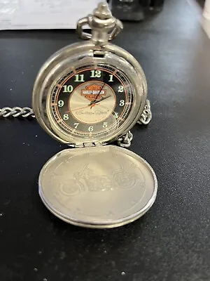 Harley Davidson Motorcycles Franklin Mint Pocket Watch With Chain • $45