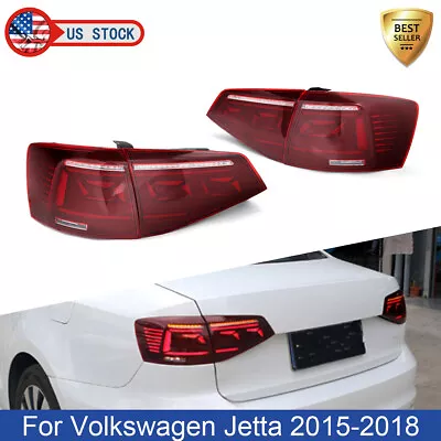 LED Tail Lights For 2015-2018 Volkswagen VW Jetta MK6 Rear Lamp Sequential 4pcs • $298.80