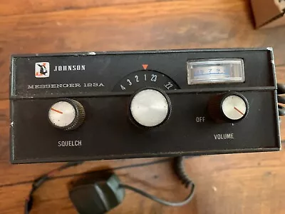 Vintage Johnson Messenger 123A CB Radio Transceiver W/ Mic Made In USA  • $24.22