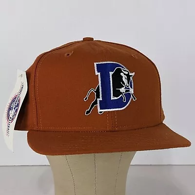 Vtg Durham Bulls New Era Pro Model Snapback Hat Cap Burnt Orange MiLB USA Made • $49.95