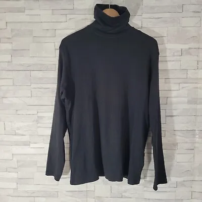 £12.90 • Buy Mens JAMES PRINGLE @EWM T Shirt Top Black Long Sleeved High Neck Cotton Medium