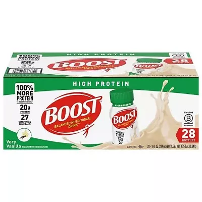 BOOST 20g High Protein Nutritional Drink Very Vanilla (8 Fl. Oz. 28 Ct.) • $46.90