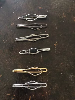 Vintage Tie Clip Clasp Bar Tac Pin Lot Of 6. Unmarked. • $10