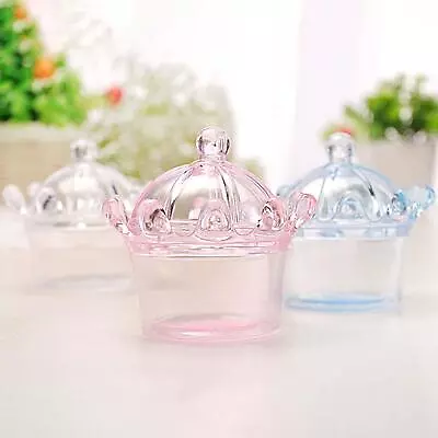 6 Pieces Transparent Crown Jars Candy Jars With Sealed Lids Chocolate Canisters • £6.95