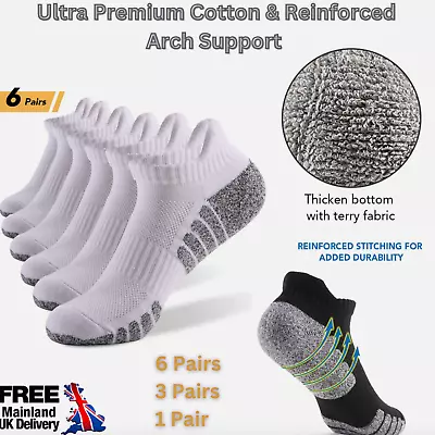 6 Pairs Mens Womens Warm Thick Winter Ankle Trainer Cotton GYM Sports Socks Lot • £18.99