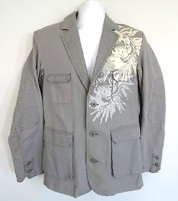 Right Index Grey Jacket Steampunk Industrial Modern Size Medium Emo • $14.85