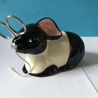 Babbacombe Pottery  Black & White Rabbit String Holder • £14