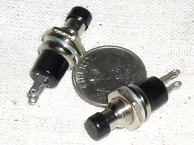 2 New N/c Normally Closed Momentary Black Push Button Pushbutton Switch 3 Amp 3a • $7.99