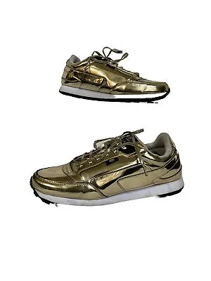 Radii Liquid Gold Phuket Runner Sneakers Size 12 Athletic Metallic Mens  Shoes • $55