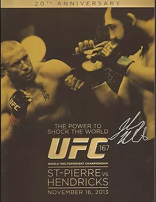 Johny Hendricks Signed UFC 167 Fight Event Program BAS COA Vs Georges St-Pierre • $199.99