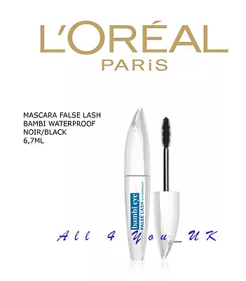 Loreal Mascara FALSE LASH BAMBI MASCARA WATERPROOF - NOIR/BLACK 67ml • £12.95