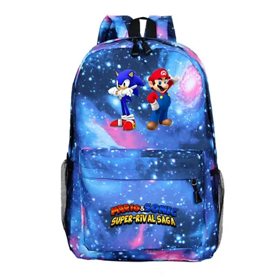 £13.49 • Buy Cartoon Super Mario Kids Backpack Boy Student School Bag Girl Shoulders Bag Gift