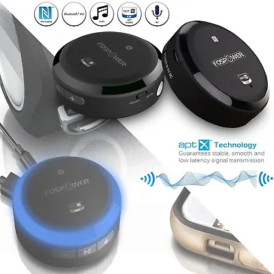 NFC USB 3.5mm AptX Wireless Bluetooth Receiver Stereo Audio LED Music Hub • $12.99